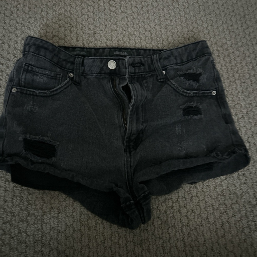 Wild Fable Black Distressed Jean Shorts